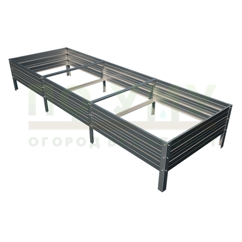 Грядка оцинкованная 0,5х3,0 м, высота 30 см